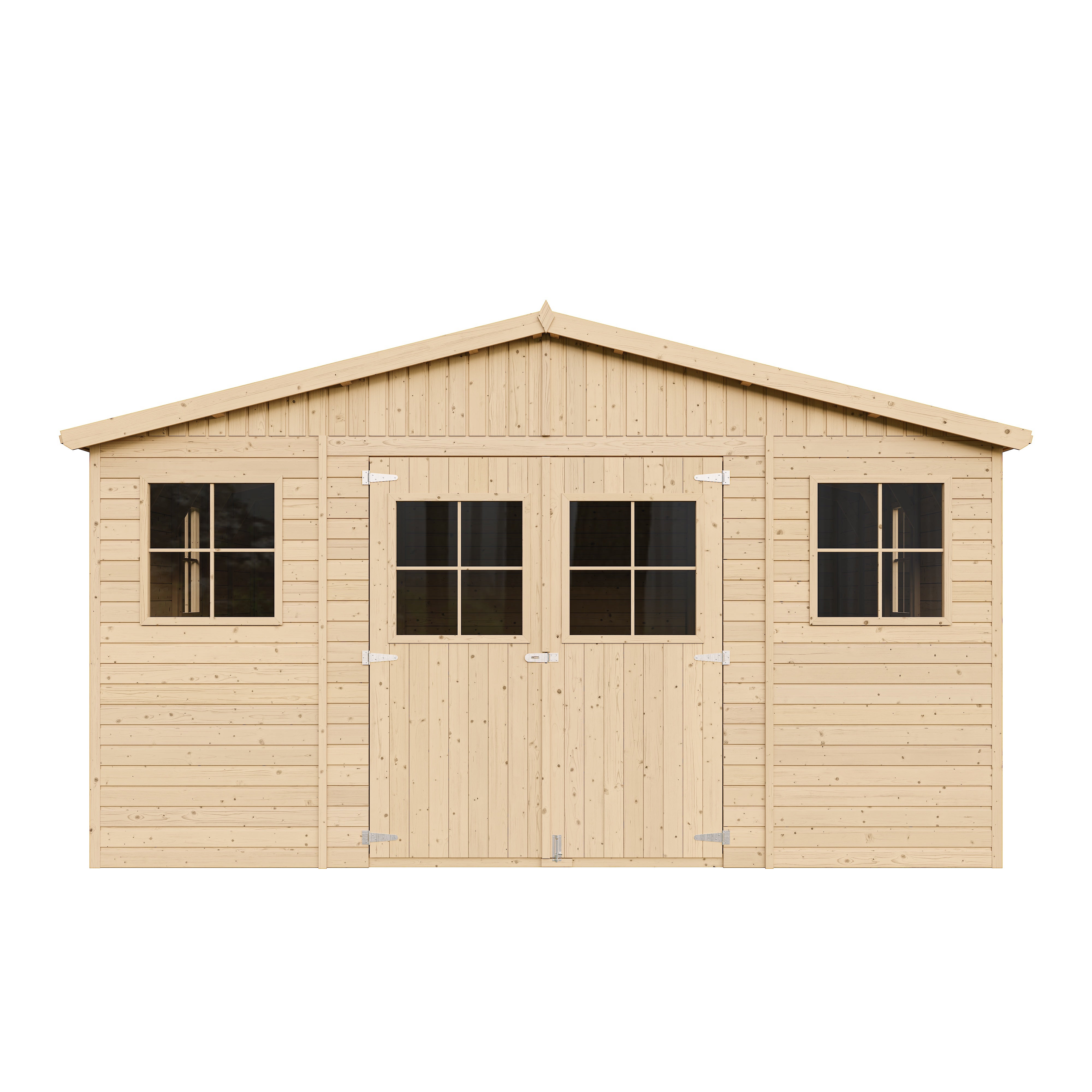 Cobertizo de madera para jardín - A246x418x522cm/20m2 Cobertizo de madera natural - Taller de Jardín - TIMBELA M333 - 2