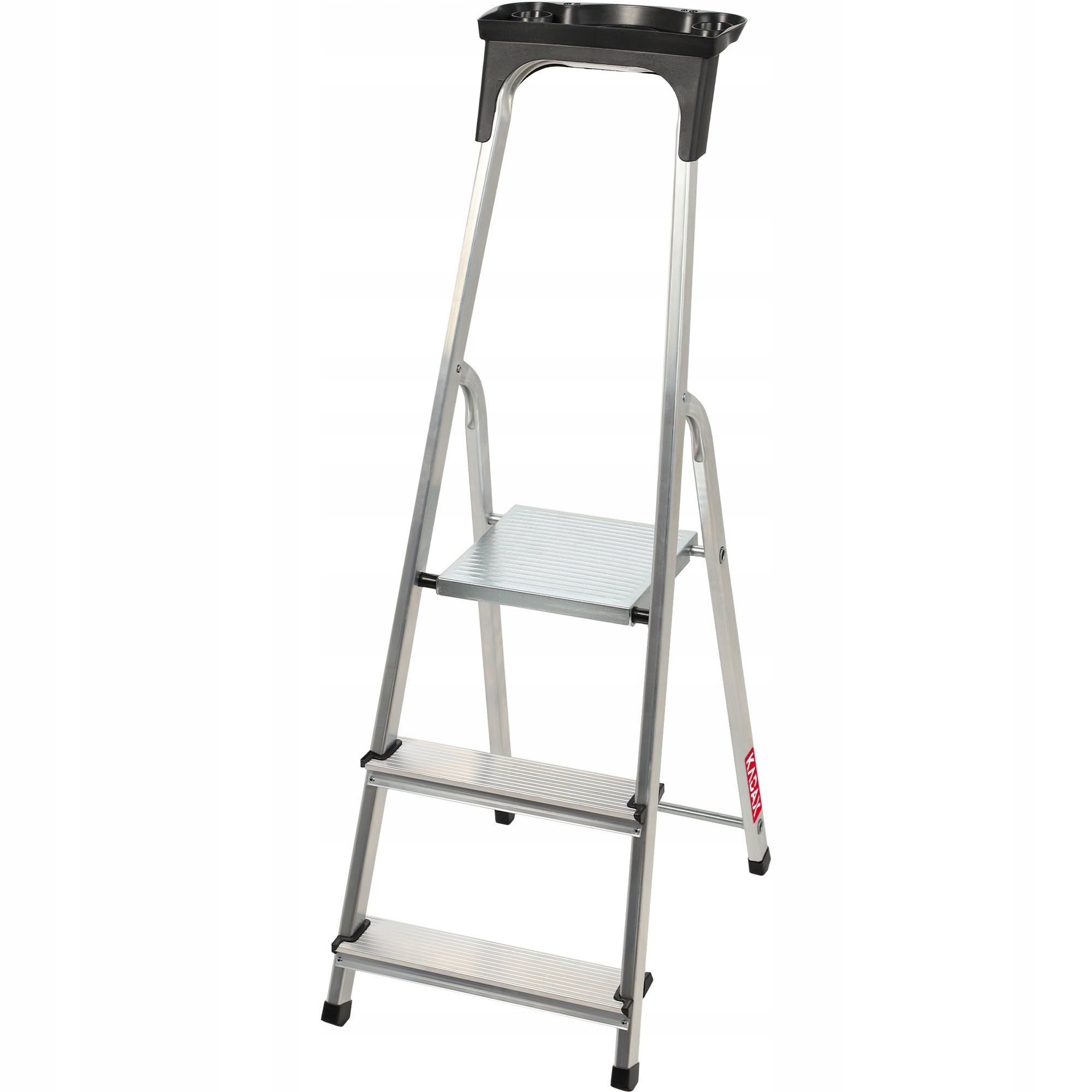 DRABINA ALUMINIOWA DOMOWA 3 STOPNIOWA SKŁADANA PÓŁKA 125kg PRODUKT POLSKI
