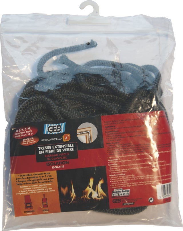 Geb - Tresse fibre de verre PROPFEU ⌀ 7-8mm x 5m - 832490