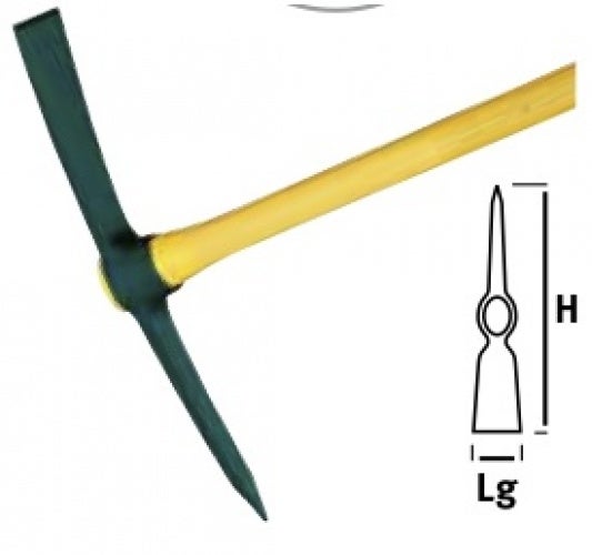 Pioche terrassier douille ovale 2kg manche Novagrip