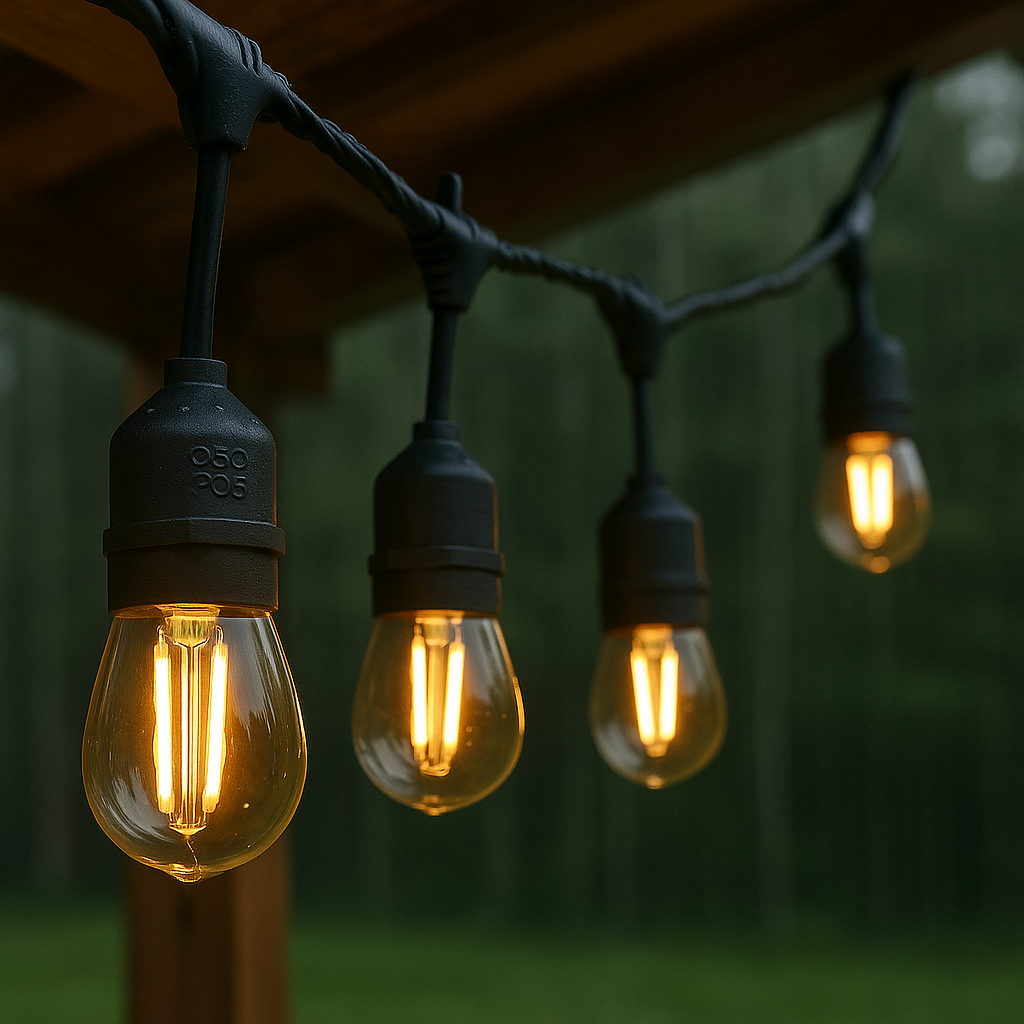 Girlanda ogrodowa świetlna LED 10m 10x E27 IP44 2700K ciepła biel dekoracja oświetlenie XUDO - 7
