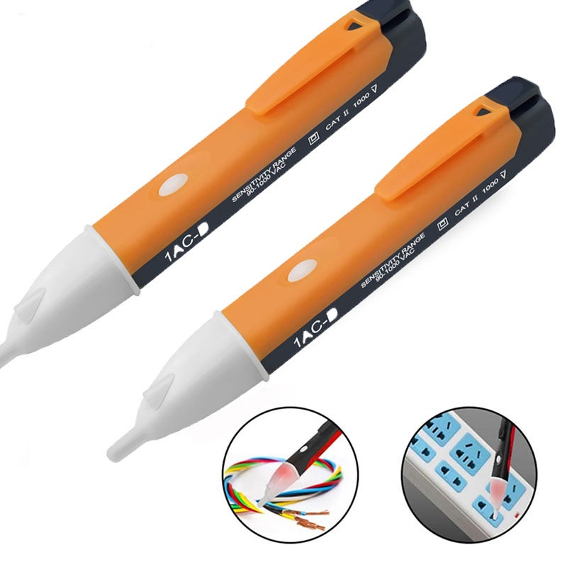 2 stylos de test électrique : stylo de test de tension alternative sans ...