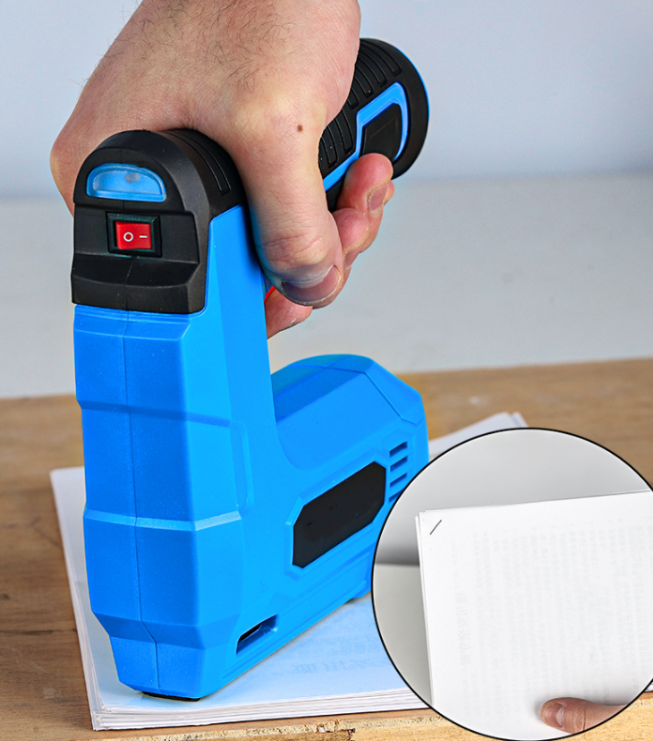 Cloueuse électrique à batterie lithium-ion, cloueuse électrique droite, petite cloueuse portable sans fil pour usage domestique. - 3