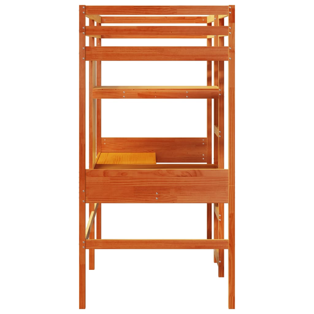 Cadre de lit superposé sans matelas, en bois de pin massif, 90 × 190 cm - 6