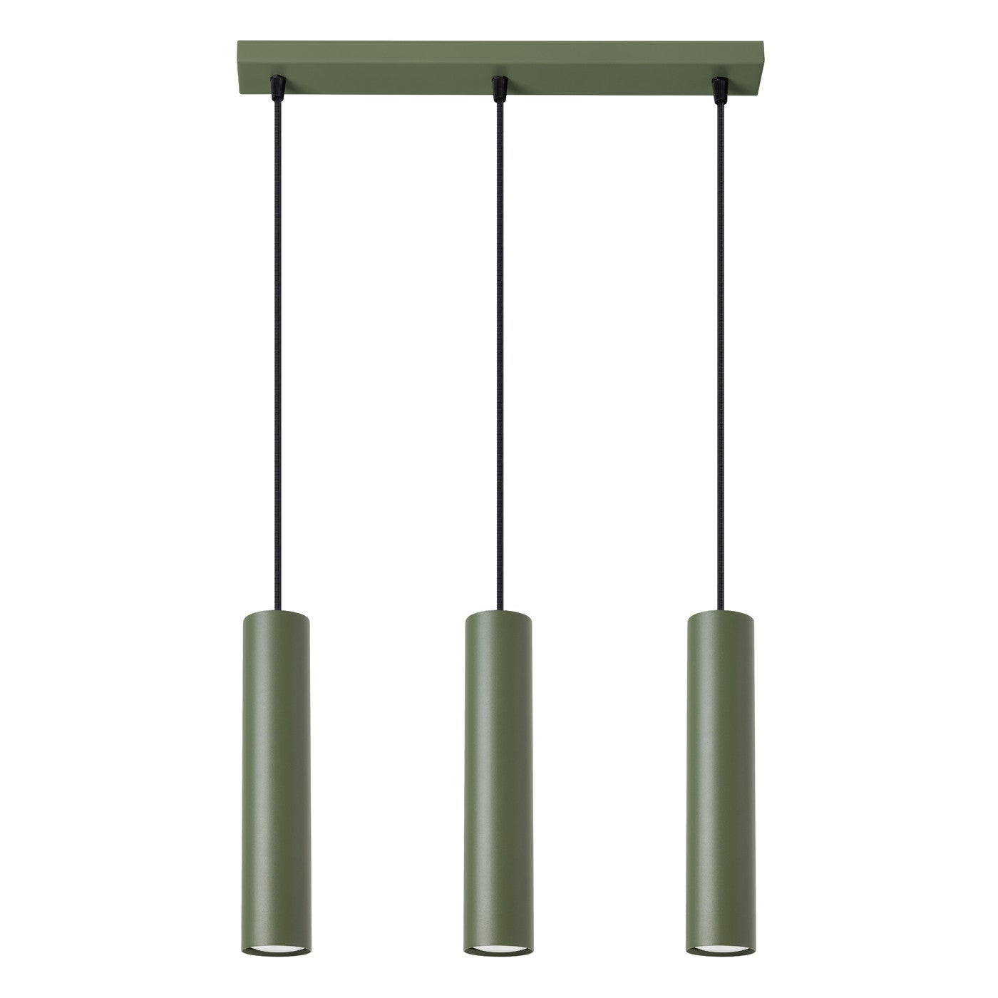 Lampa wisząca Lagos zielony oliwkowy 3xGU10x10W nowoczesna wym: 98 x 45 x 6 cm metal Sollux Lighting