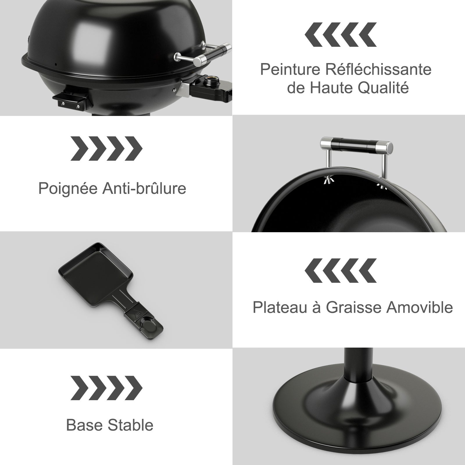 Grill Elettrico per BBQ, Grill Portatile Verticale con Griglia Scaldavivande Rimovibile Antiaderente, Temperatura Regolabile, 1600 Watt Grill - 5