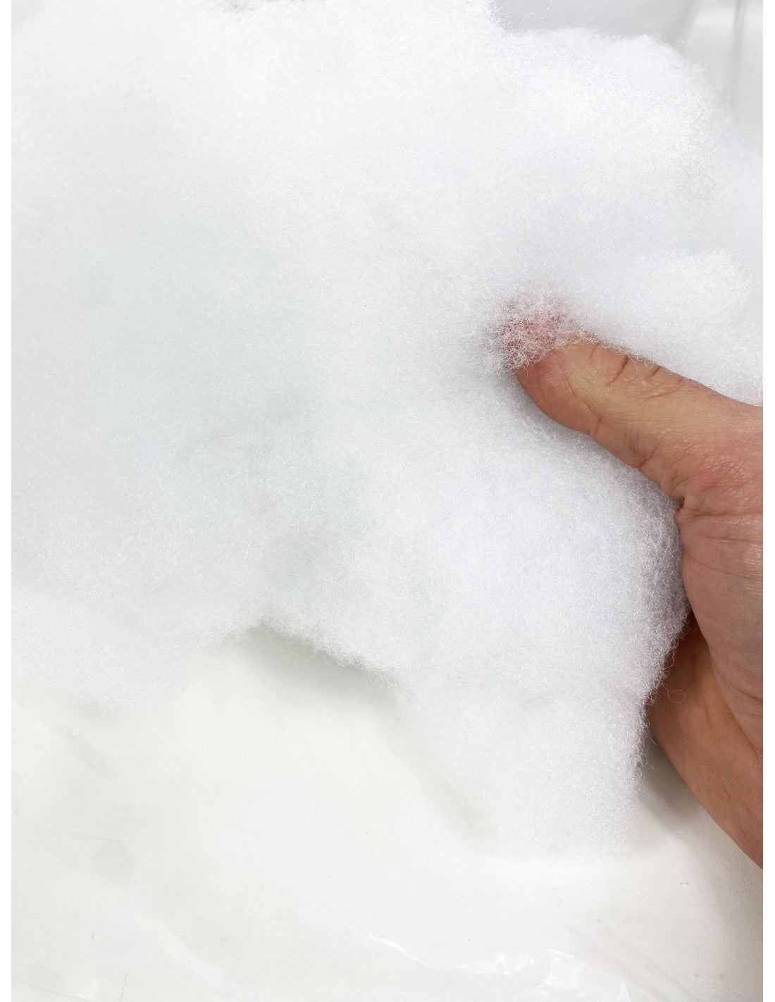 Ouate douce et floconneuse 100% polyester Fabriqué en Italie pour le garnissage Poupées, Coussins et Créations DIY, Blanc Pur 250 grammes - 5