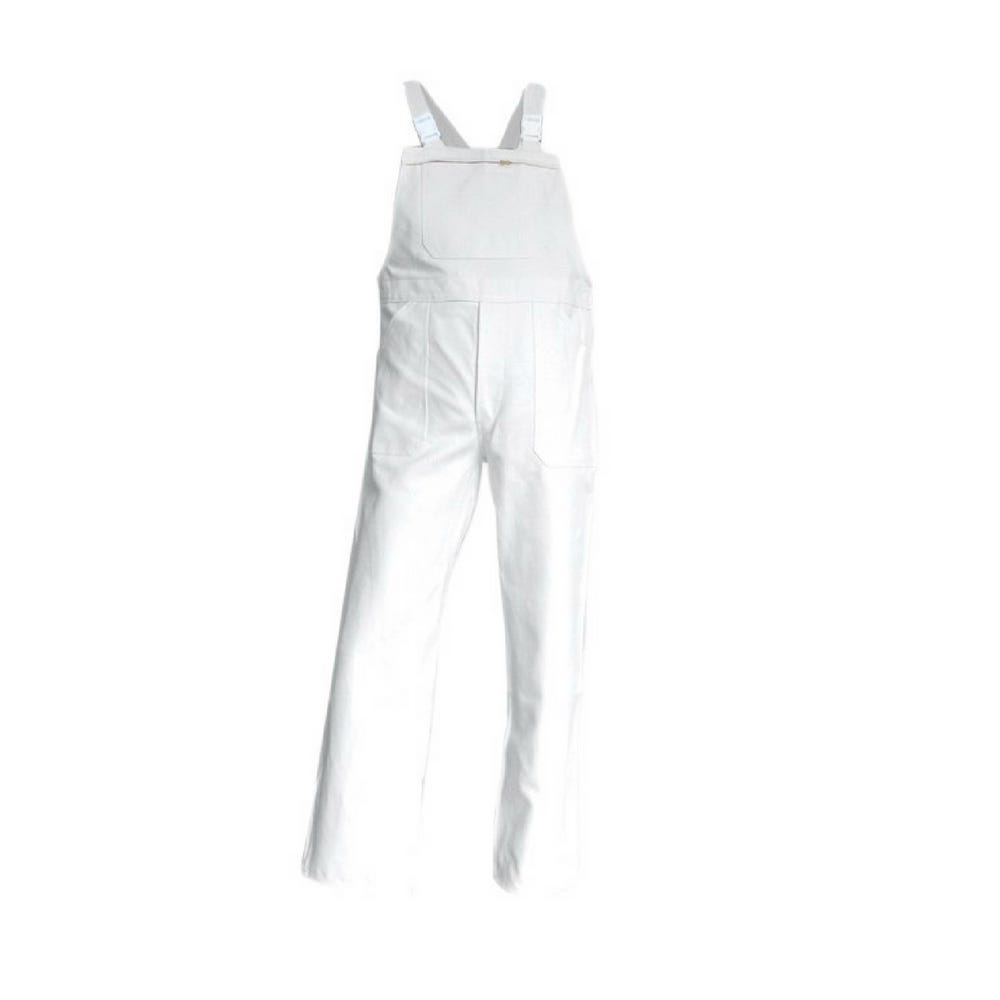 Pantalon De Travail Blanc 100% Coton 330g/m² Sanfor - 5 Poches, Idéal Peintre Et Platrier