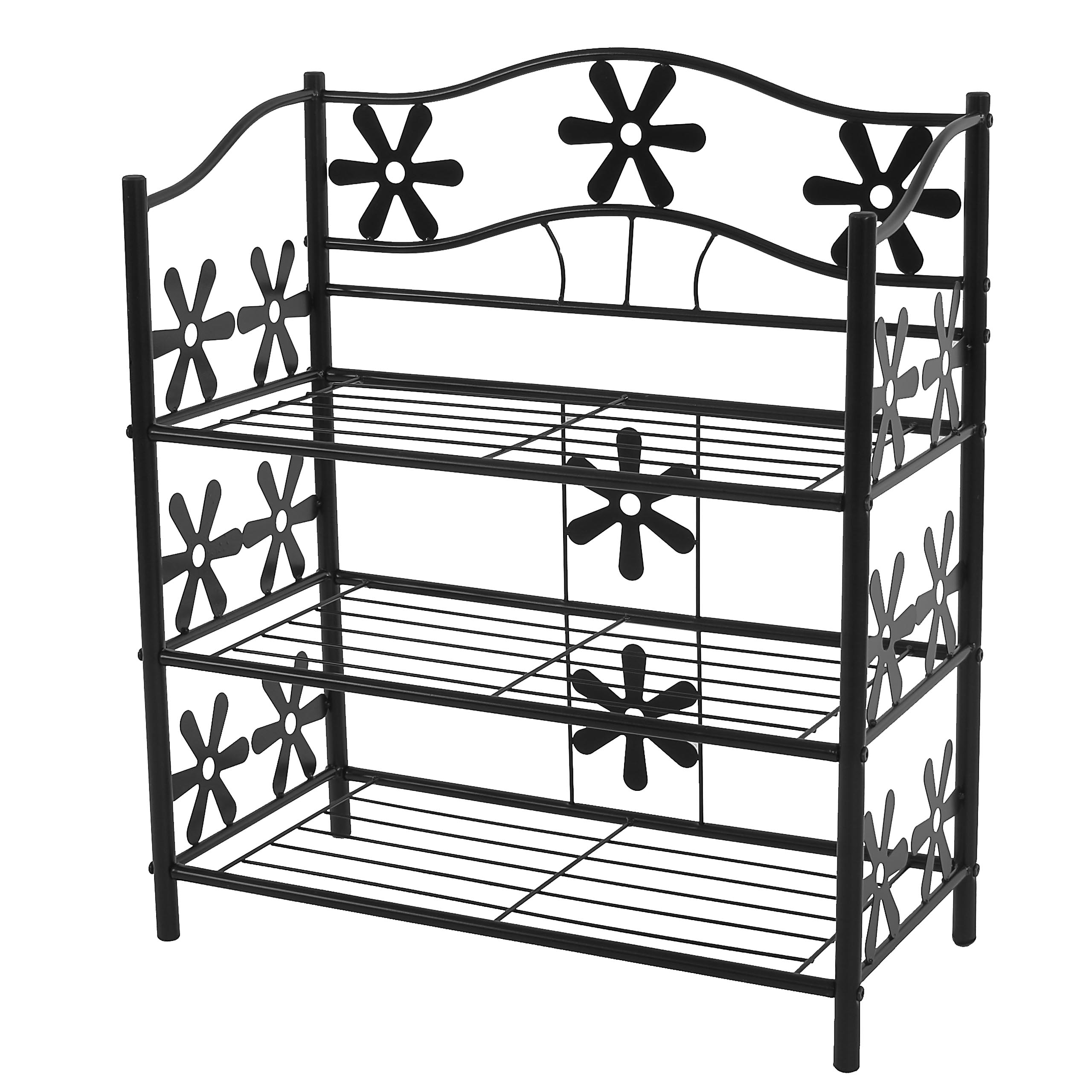 Regał metalowy Regał na książki Regał na buty Regał stojący Genf ~ 3 półki, wysokość 70 cm