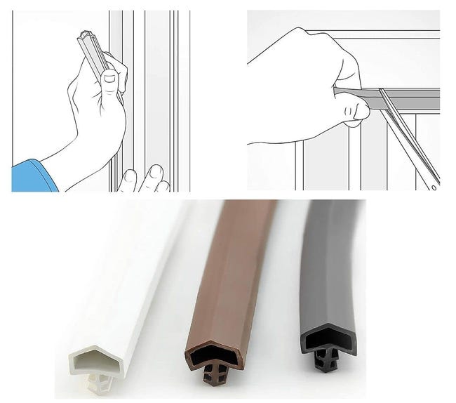 Striscia Guarnizione Porta Striscia Gomma Gomma Bordo - Foto 6