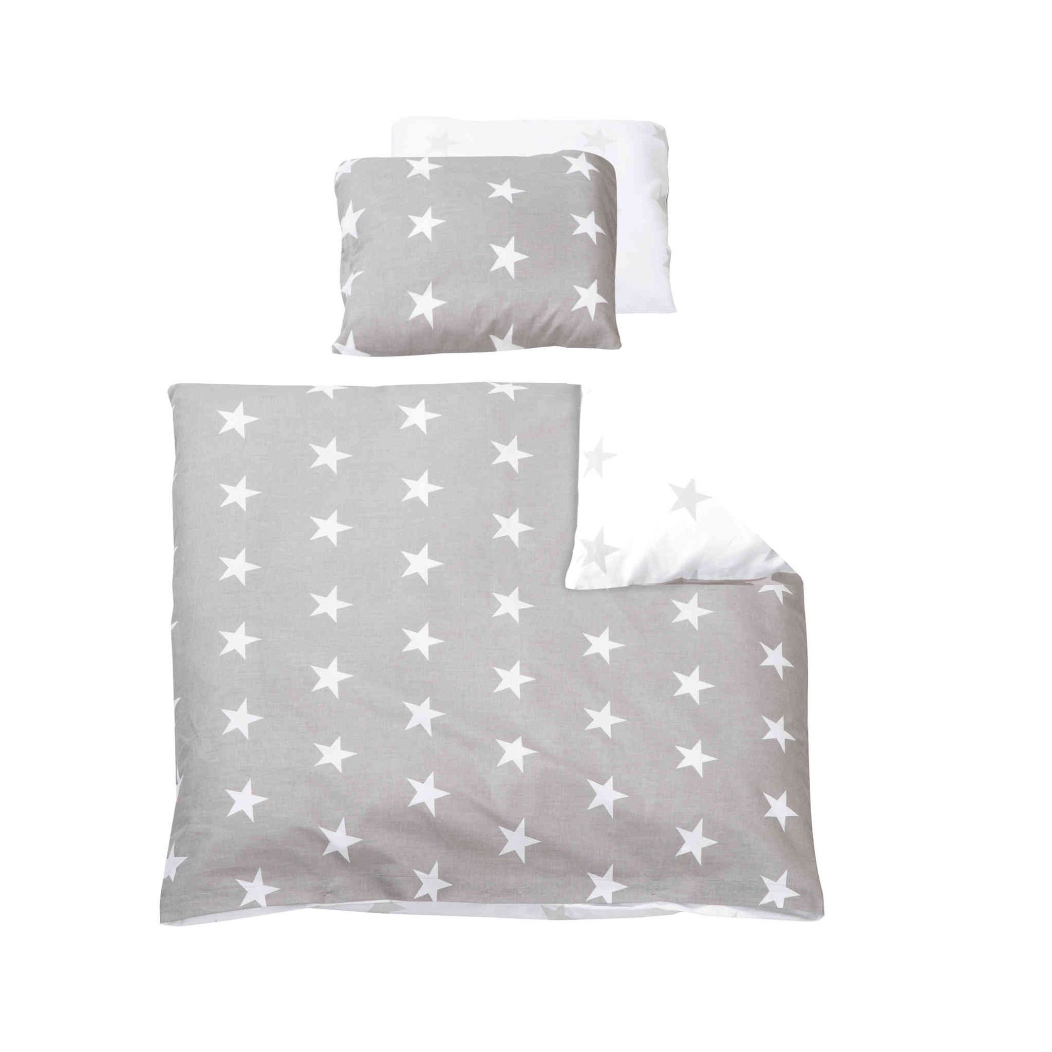 Tente De Lit Grey White Stars Gris/Blanc - 220x78cm Pour Lit Enfant