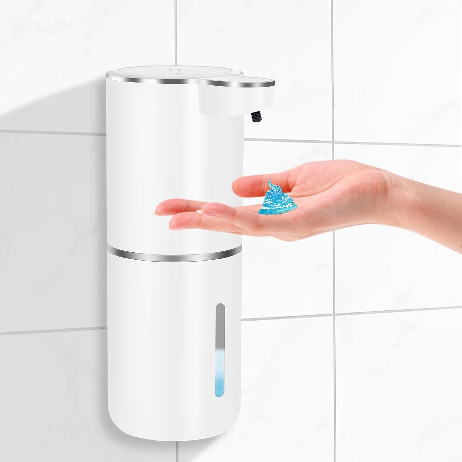 Automatyczny dozownik mydła, 380 ml Dozownik mydła kuchennego, USB Akumulatorowy automatyczny dozownik mydła, do kuchni, łazienki