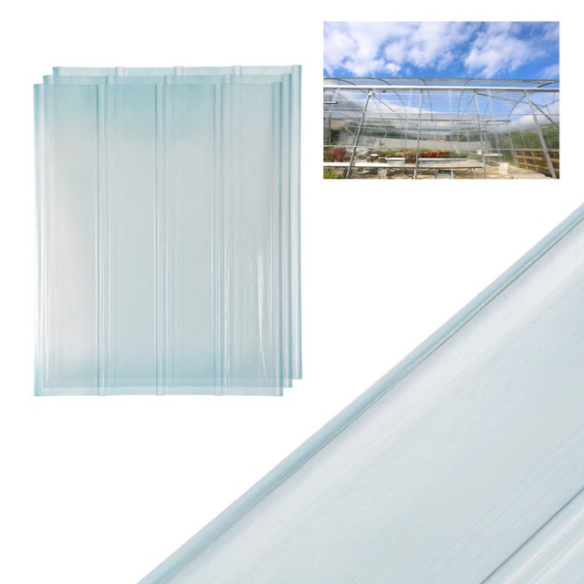 Plaque de couverture, ondulé , transparent, l.90 x L.1.20 cm, Ep.2 mm,3pcs