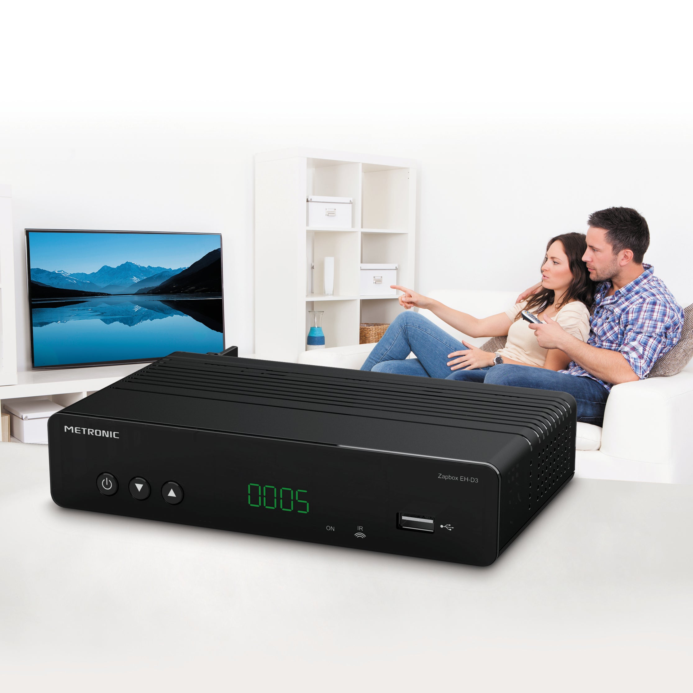 METRONIC 441622 ZAPBOX EH-D2 Decodeur TNT HD - Double Tuner USB - 7