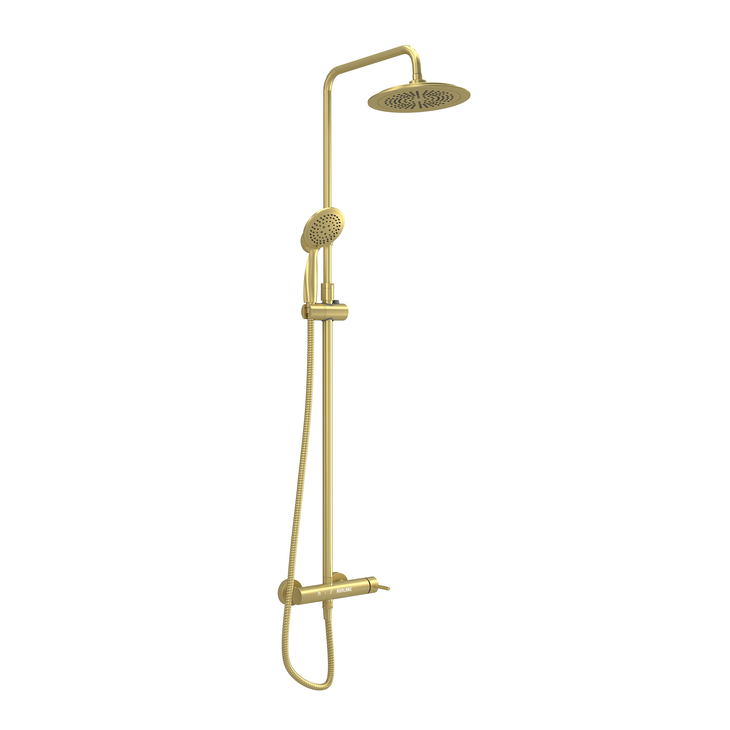 Colonne de douche Mécanique finition Or Doré Brossé - 133x26x52 cm - MOLLY GOLD - 3