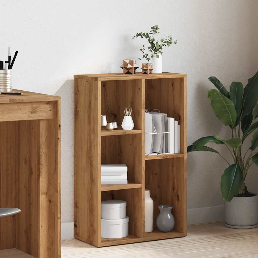 Bibliothèque | Armoire de livres | Meuble de Rangement chêne artisanal 45x25x80 cm bois d'ingénierie CFW719552 - 3