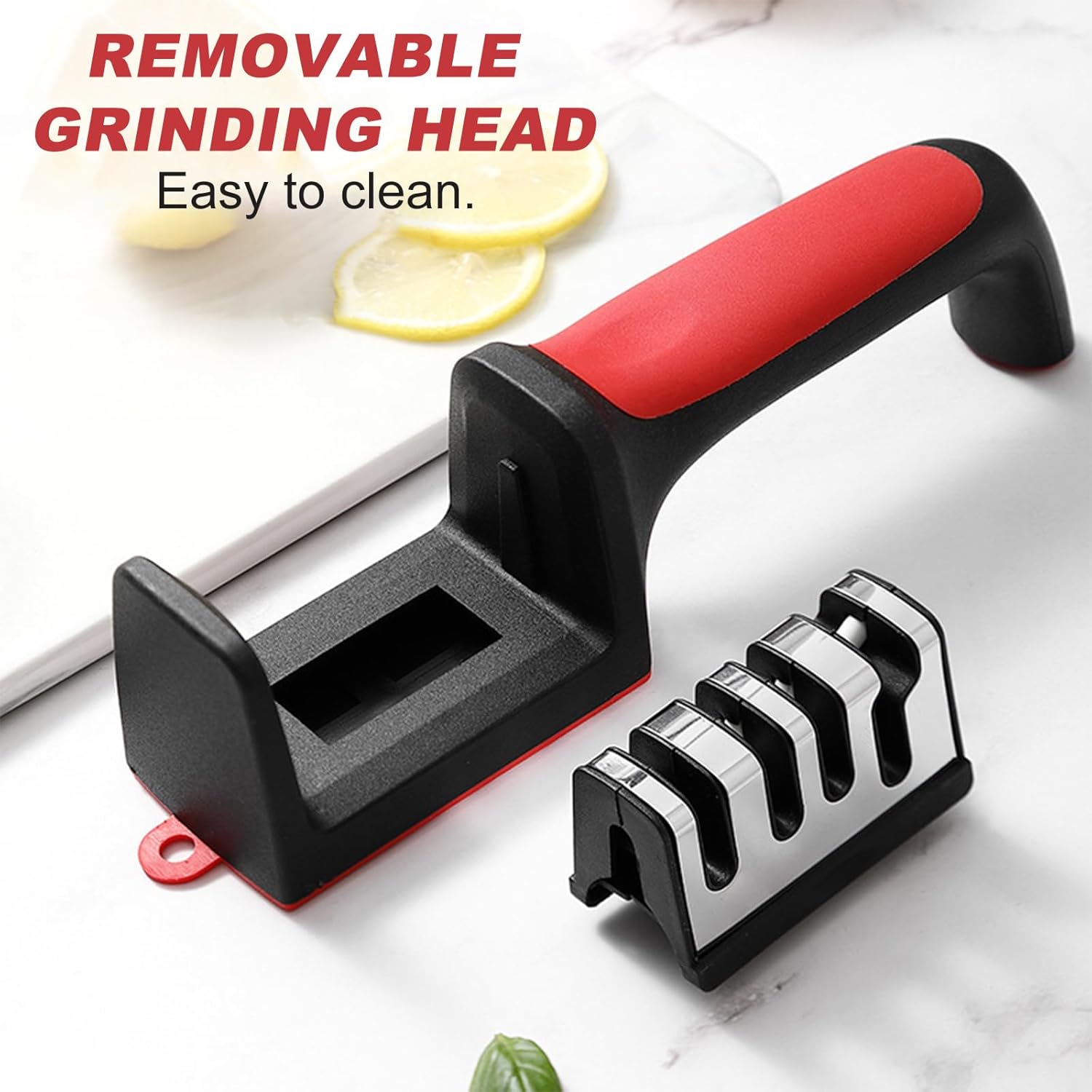 Affilacoltelli professionale, affilacoltelli da cucina 3 in 1, affilacoltelli e affilaforbici - 5