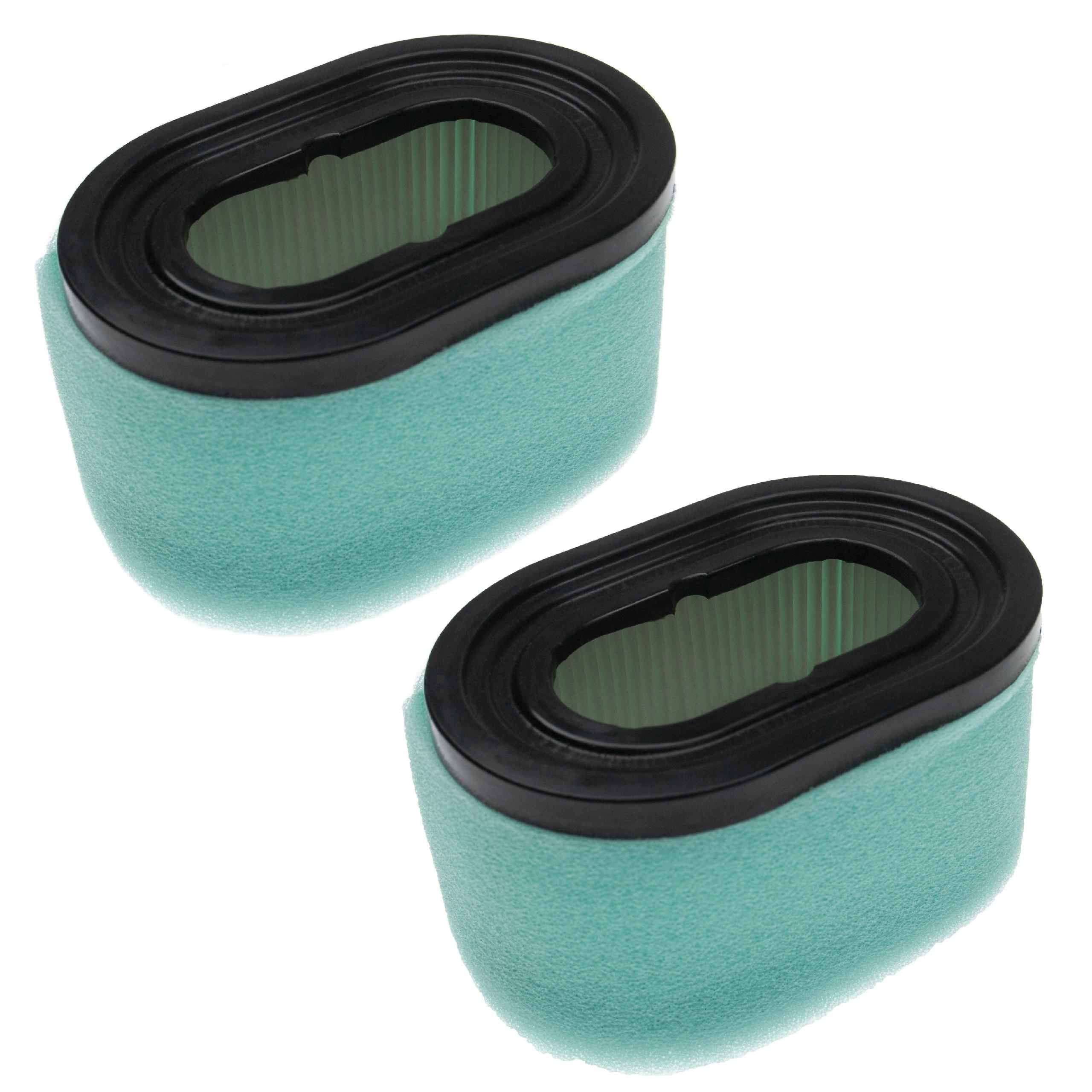 vhbw Set de filtres (2x préfiltre, 2x filtre à air) compatible avec Briggs & Stratton 12V802-1733-A1 moteur pour tondeuse à gazon noir/blanc/turquoise - 3