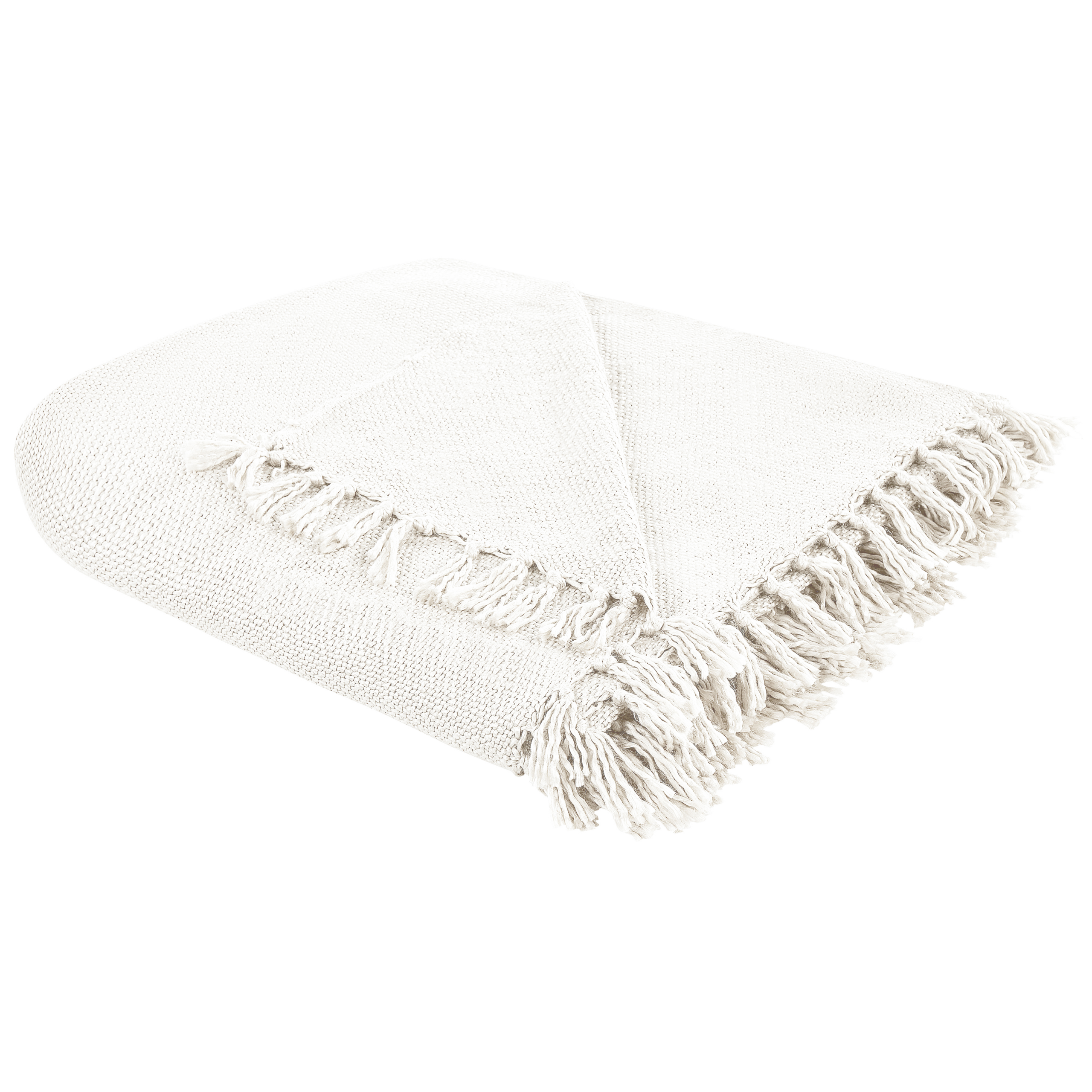 Beliani Manta CHAOHANI Acr lico 150 X 200 Cm Liso Blanco Crema Leroy beliani-manta-chaohani-acr-lico-150-x-200-cm-liso-blanco-crema-leroy