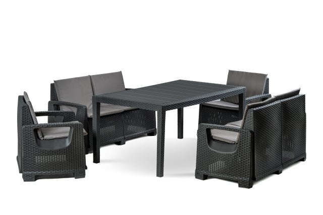 Zestaw Mebli Ogrodowych Napoli Mini 6 Antracyt Corciano