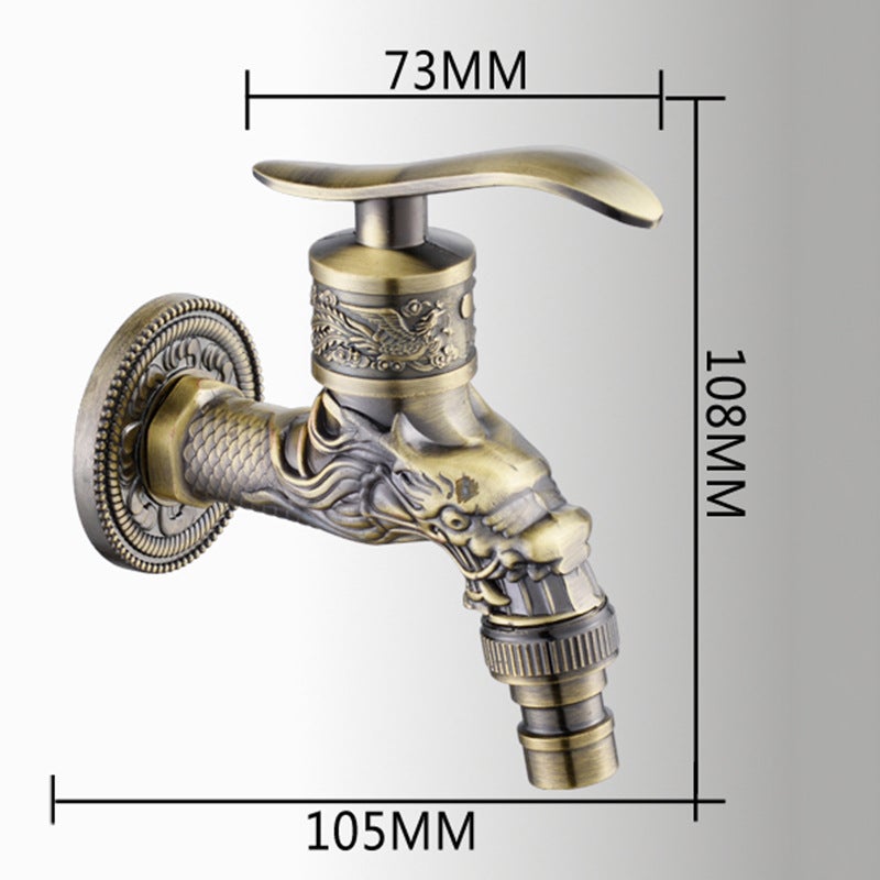Robinet De Lavabo De Salle De Bains, Poignées En Laiton Antique Mitigeur Chaud Et Froid Rotatif 94510690