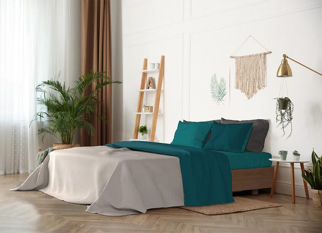 Italian Bed Linen Completo Letto Fantasy, 4 pezzi, Matrimoniale Soffioniblu Italian Bed Linen Completo Letto Fantasy, 4 pezzi, Matrimoniale Soffioniblu