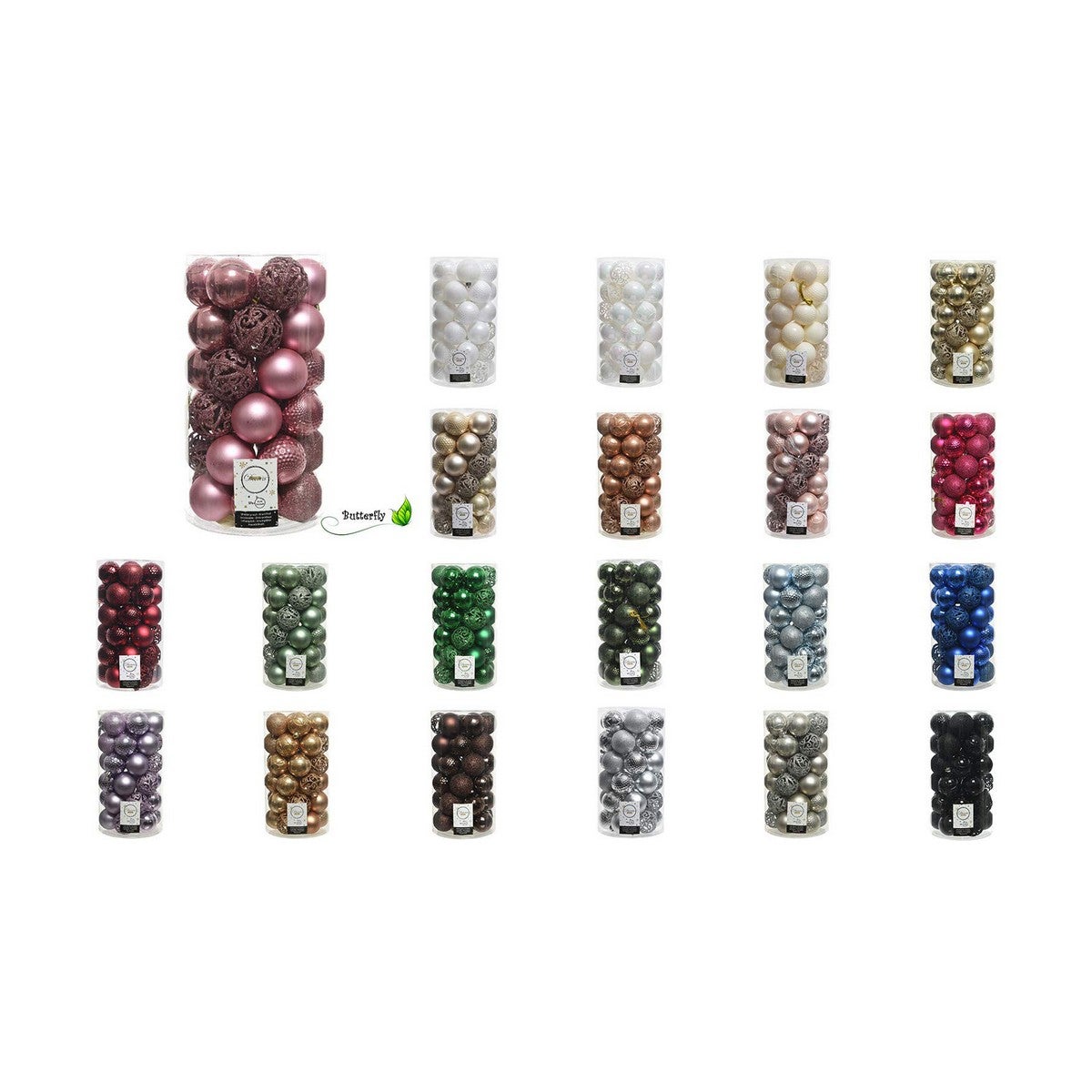 Bolas para árbol de Navidad - 37 bolas - Plata - 4