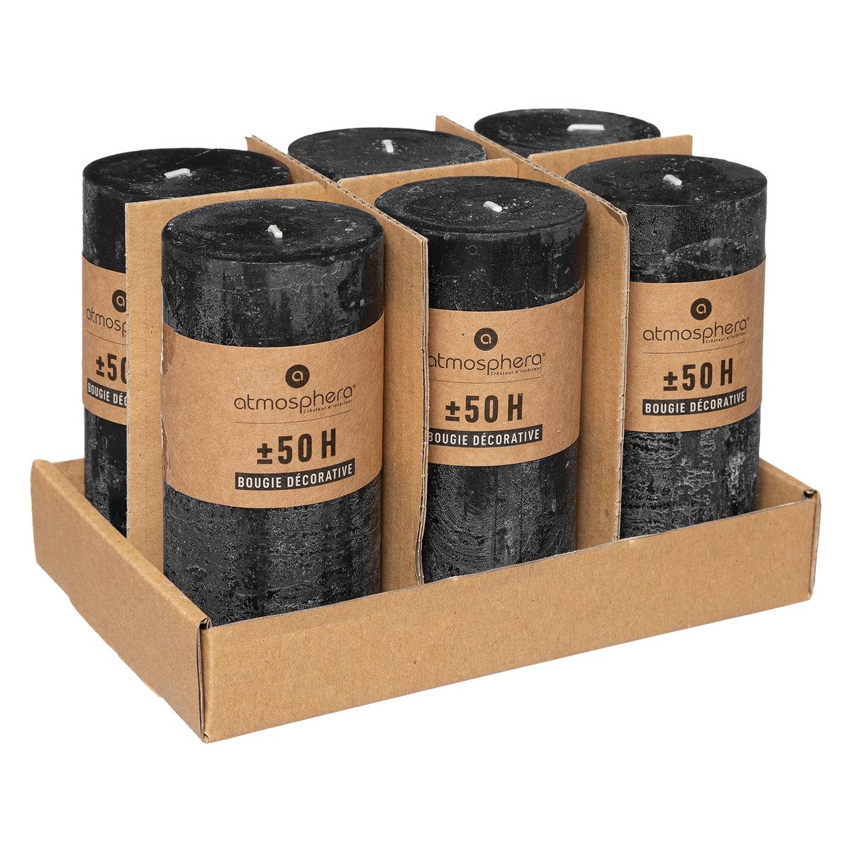 Bougie Rustique - Jaune - 663g - Atmosphera Créateur D'intérieur