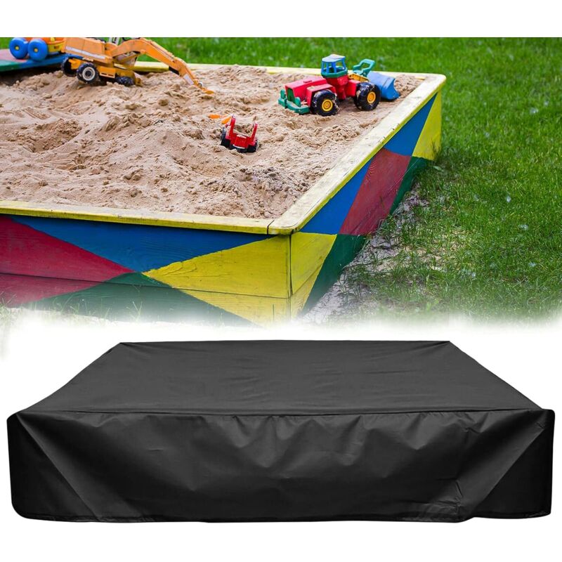 TOPJOWGA Housse Bac à Sable 200x200 Cm – 210D Oxford – Imperméable – Cordon De Serrage – Jardin