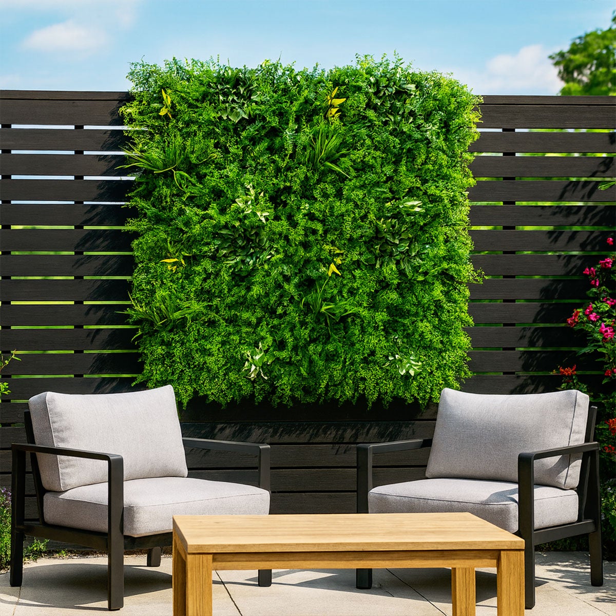 Mur végétal artificiel fougère dense 1 m² – feuillage réaliste pour jardin et intérieur - 2