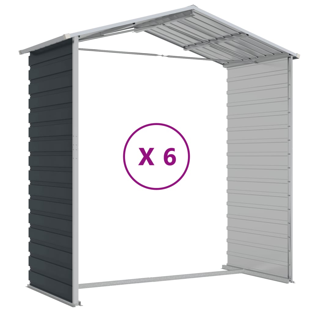 Maison Exclusive - Abri de jardin anthracite 191x555x198 cm acier galvanisé - 9