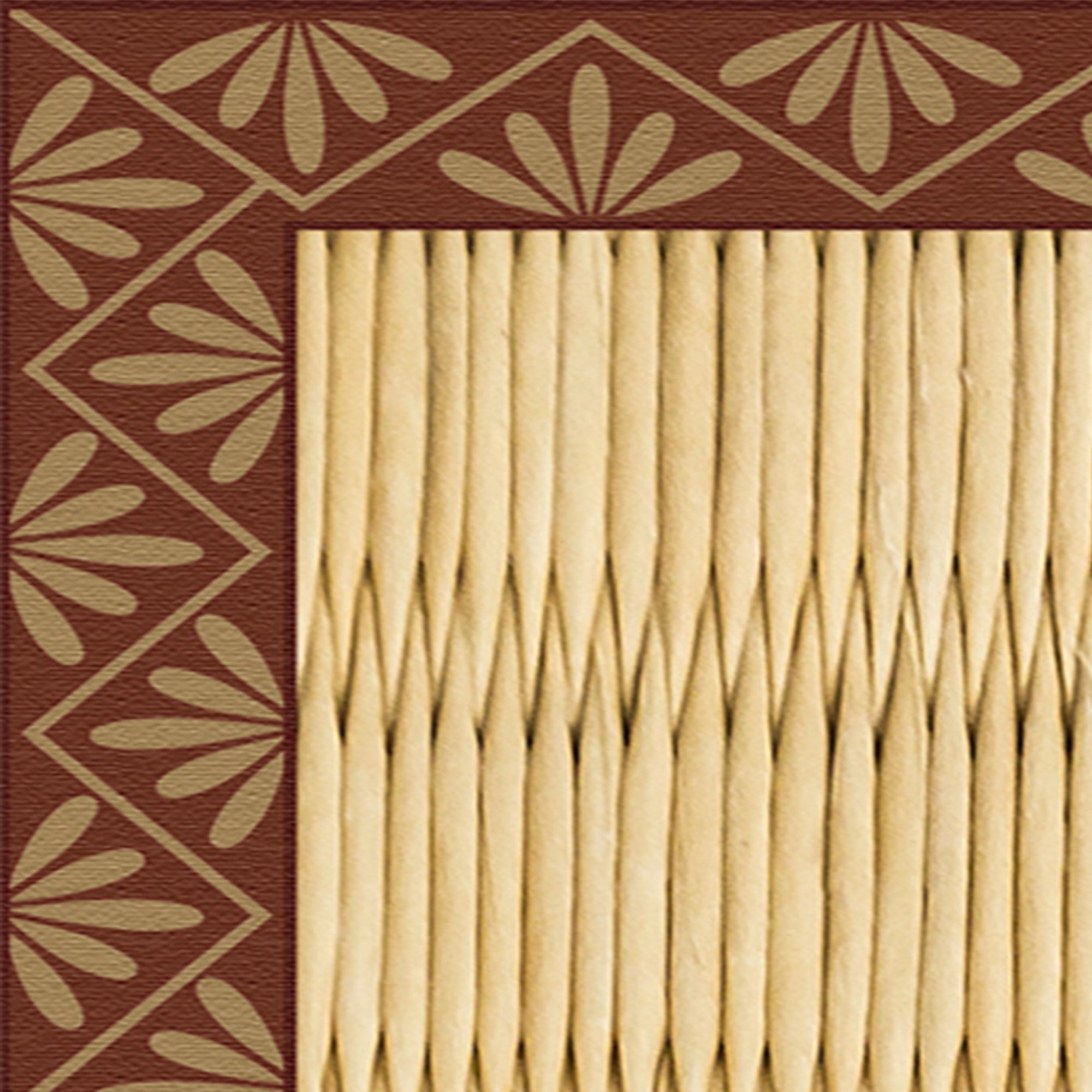 Tapete de vinil Tatami 66x100 cm - PVC antiderrapante, vinílico para cozinha ou sala, impermeável, lavável, ignífugo - 6