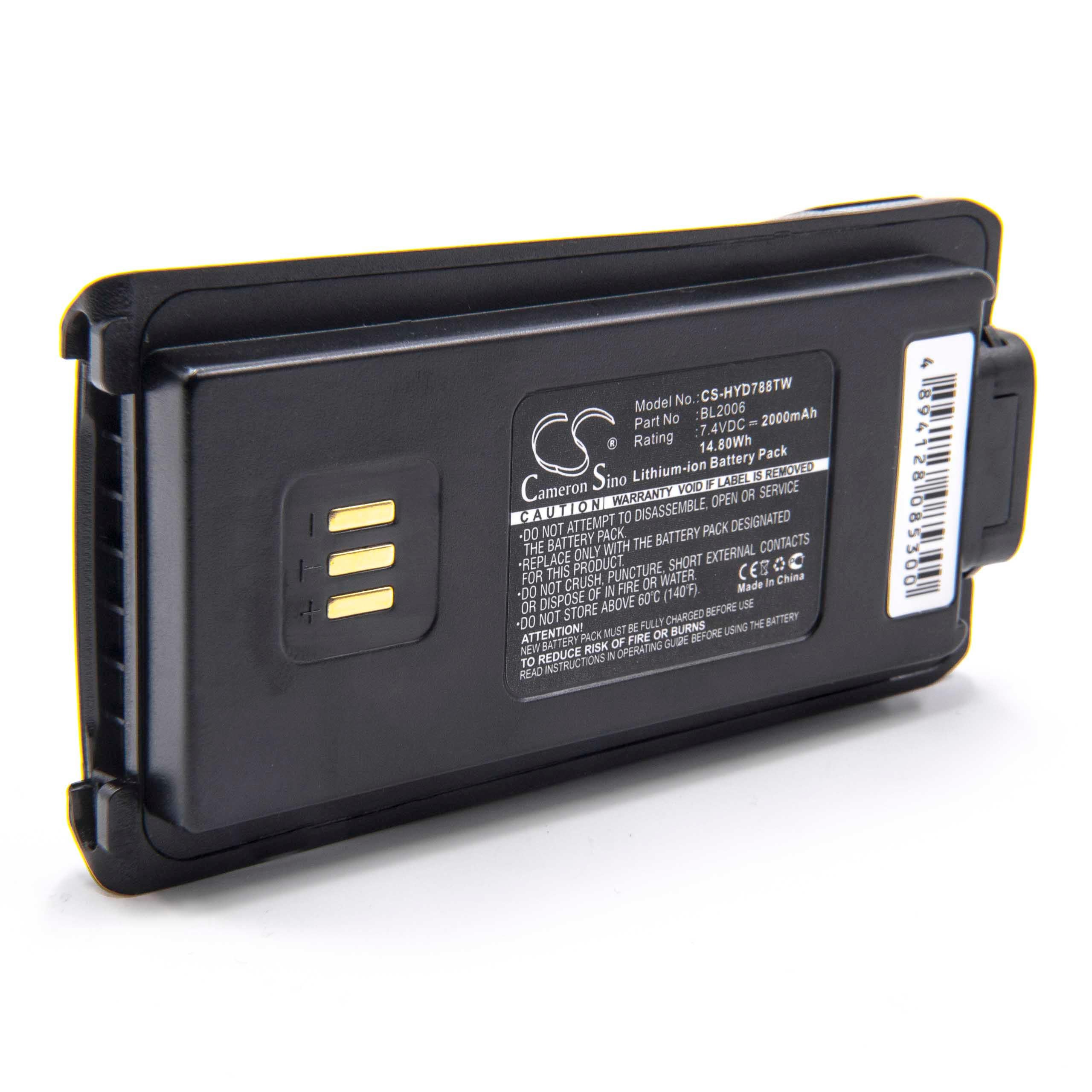 vhbw 5x Batterie compatible avec HYT PD702G-V1, PD702G-U1-RFB, PD702G