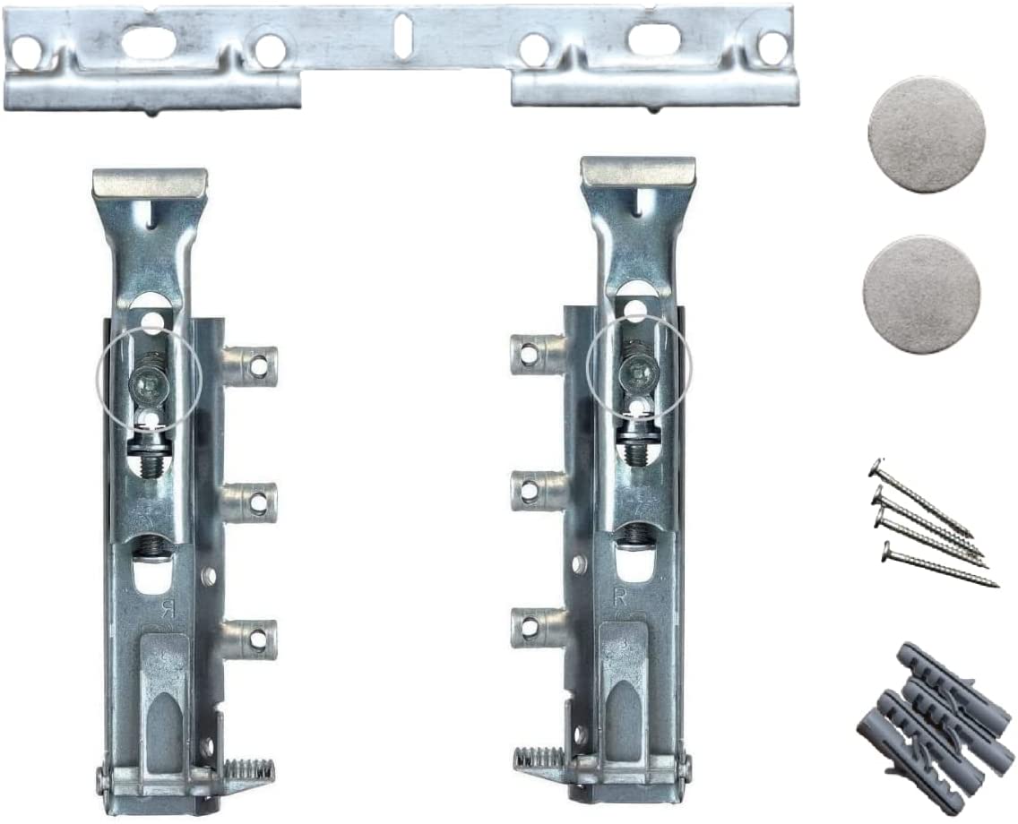 Bardusch Lot de 12 crochets de suspension emboîtables en acier inoxydable avec vis - Charge lourde pour photos miroirs horloges et meubles (2 tailles argenté
