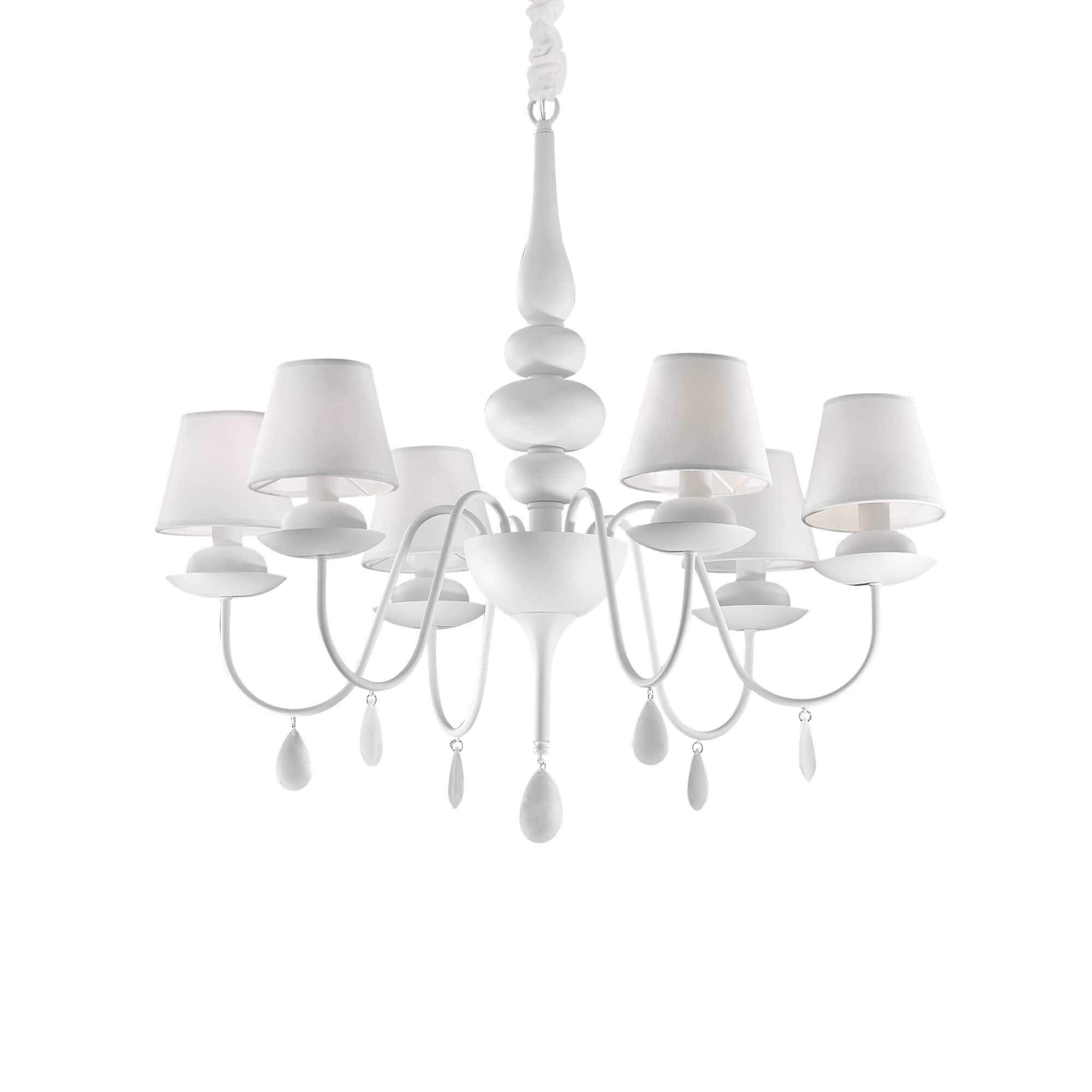 Ideal Lux  Suspension Blanche Blanche 6 Ampoules , Leroy Merlin
