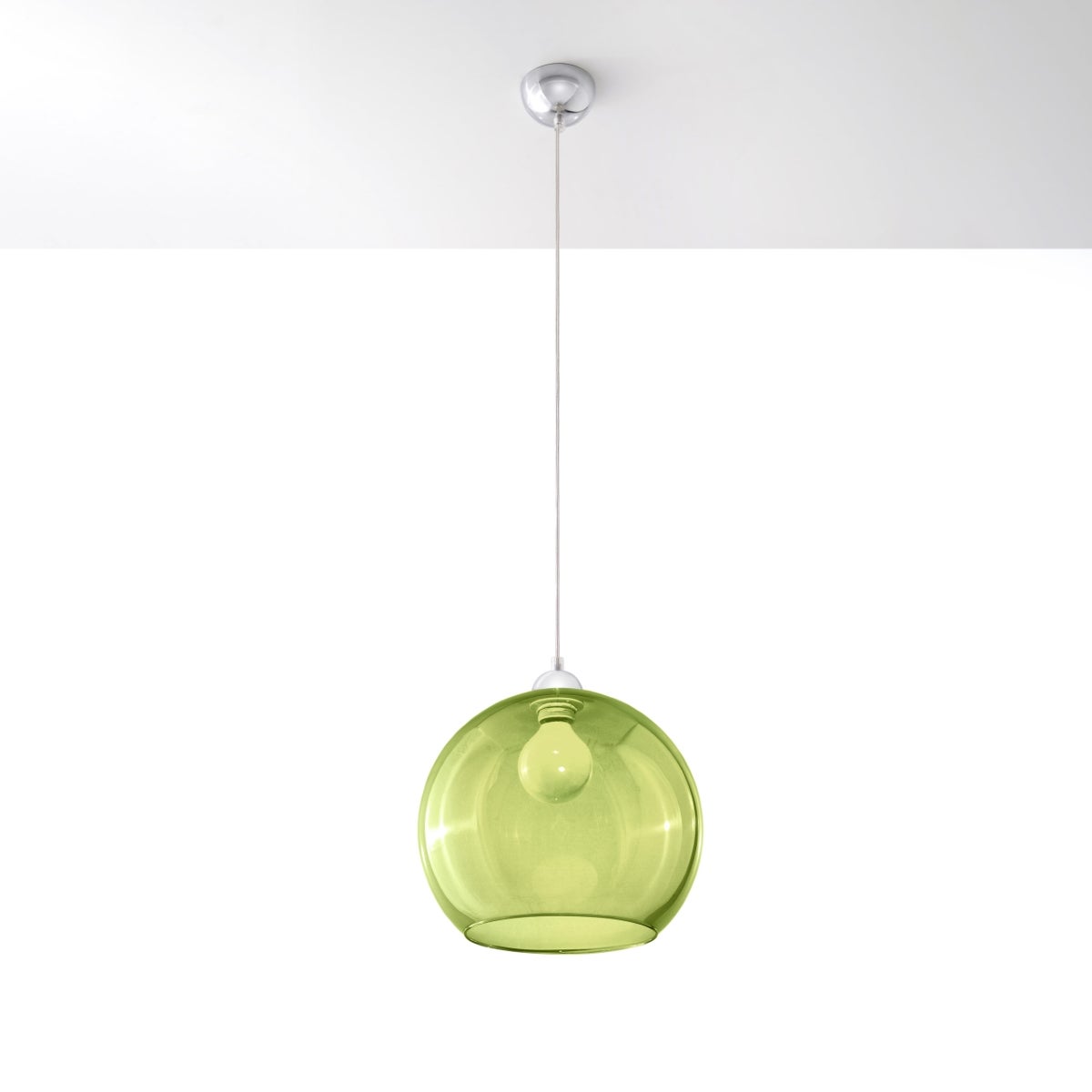 Lampa wisząca ESFERA zielona LED 4000K - 30x30x120cm Sollux