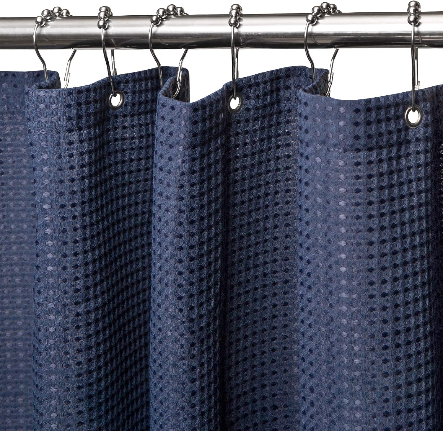 Rideau de douche, tissu antimoisissure 182x182CM (bleu foncé) Rideau de douche très résistant