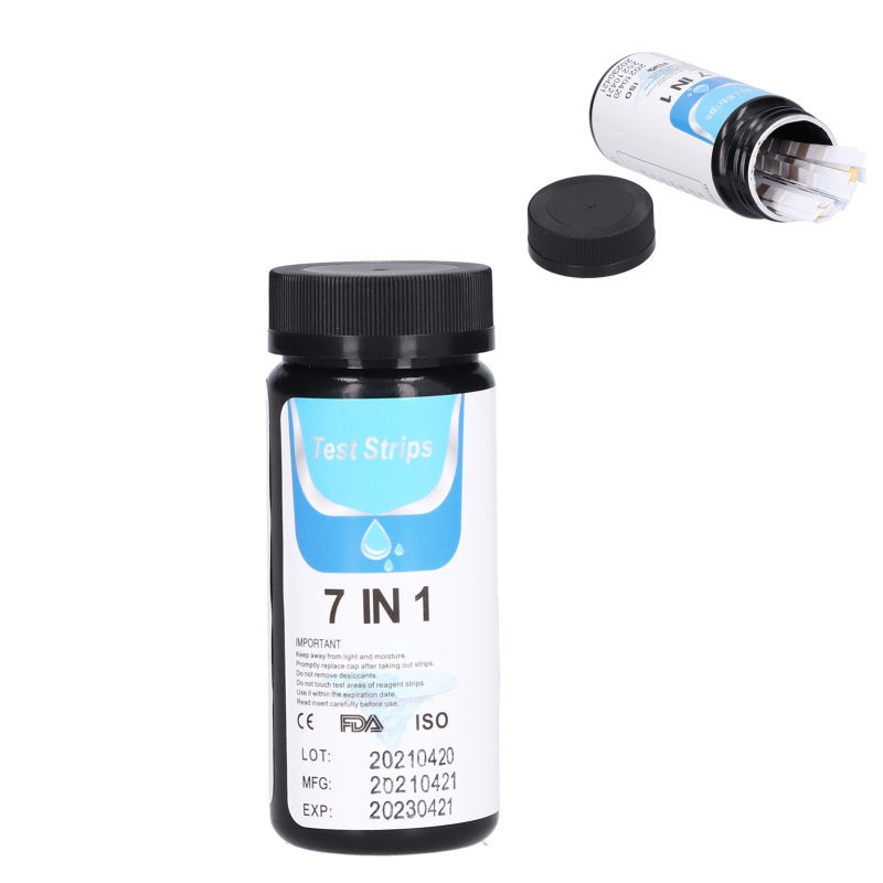 Bandelettes de test eau 7 en 1, multifonctionnelles, pour piscine et aquarium (50 pcs) - 6