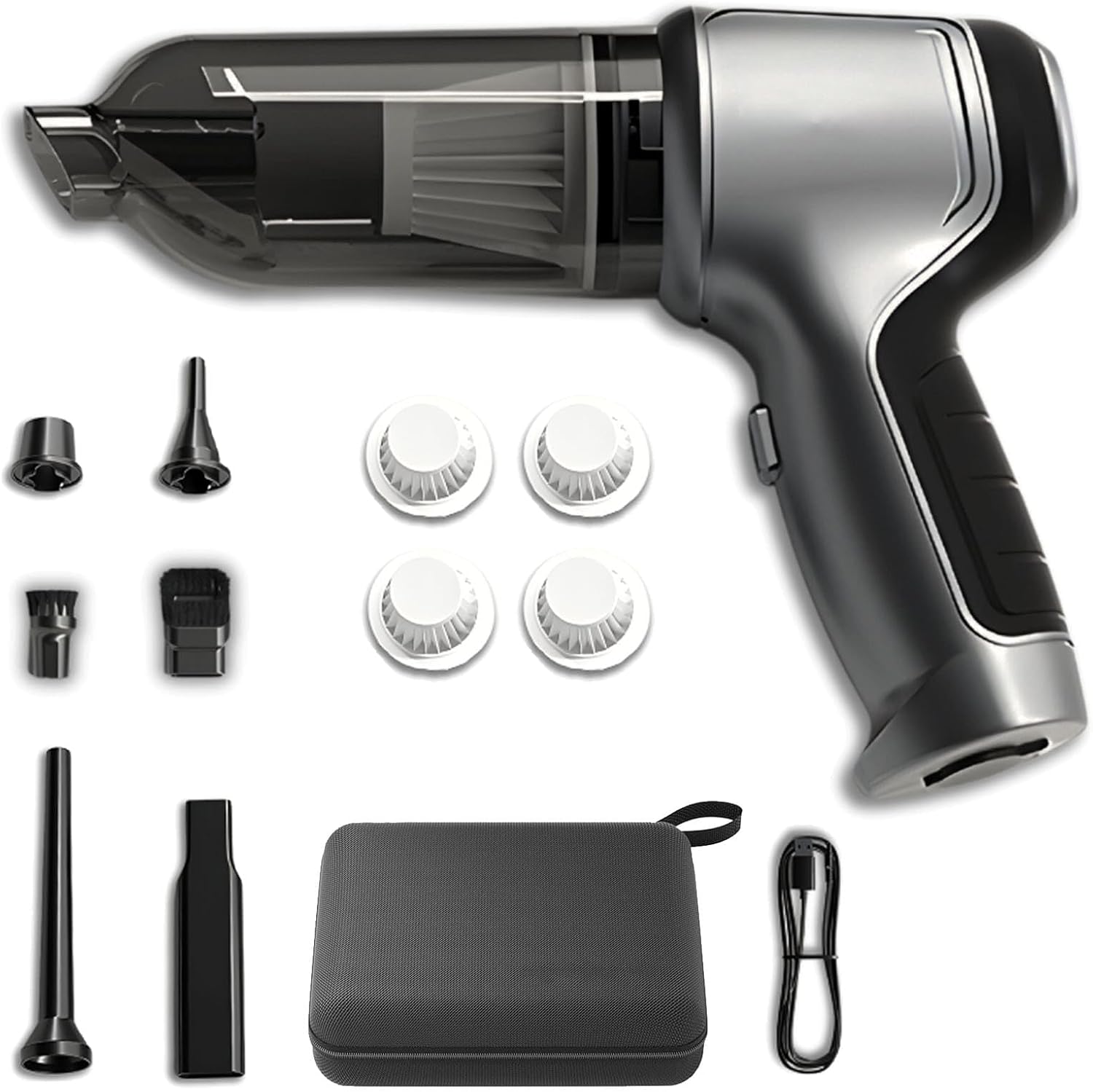 Aspirateur Vortex Compact Pro, Sans Fil, Moteur 12000PA, Filtre Lavable ...