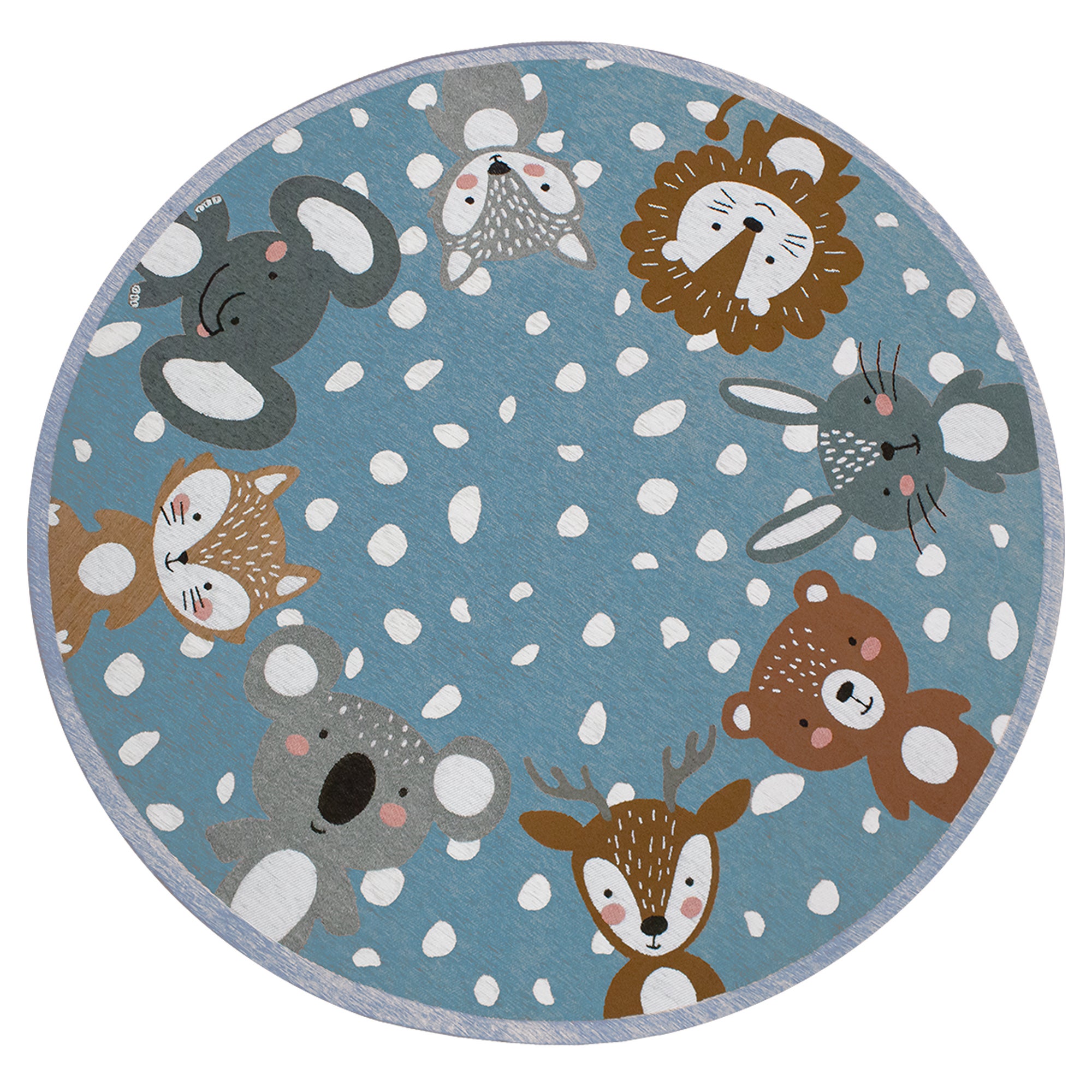 Tappeto Rotondo Per Bambini 60 Cm Con Balena – Morbido, Antiscivolo E Lavabile - 5