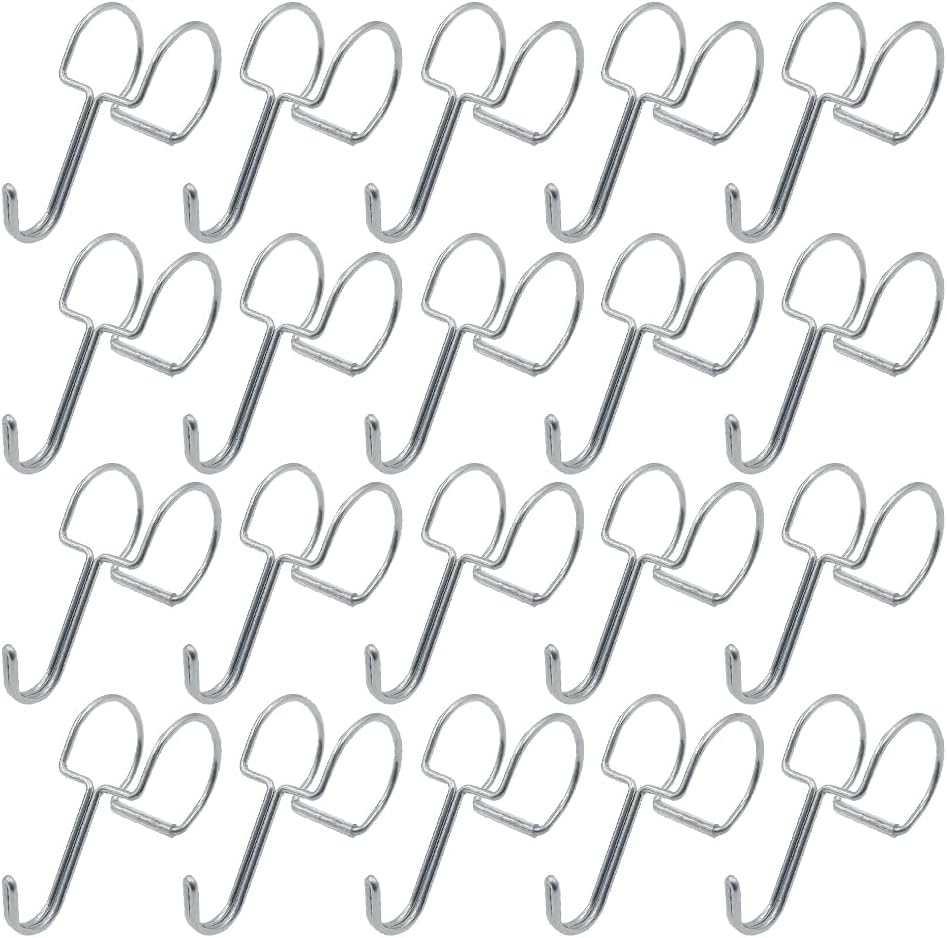 Lot De 45 Crochets Rideaux En Forme De S + Galets De Glissement – Acier & Plastique, Silencieux Et Solides