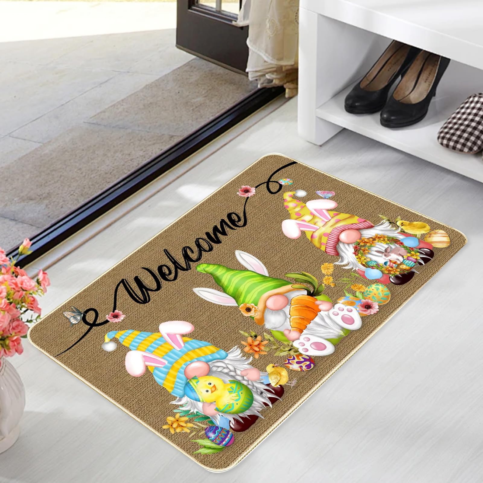 Wycieraczka wielkanocna 40*60cm, dekoracja wielkanocna, mata podłogowa wielkanocna, dekoracja domu, odpowiednia do kuchni i salonu