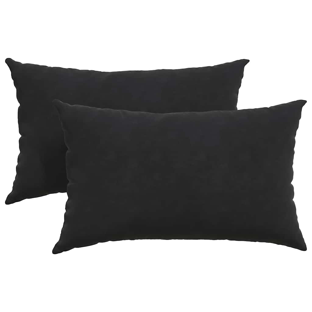 Coussins de canapé 2 pcs Noir 50 x 30 cm vidaXL - 2