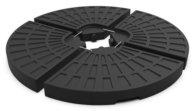 Dalle de lestage pour pied de parasol - 4 pcs à remplir - HDPE - 100kg sable ou 52L eau - base pour pied en croix - VOUNOT®