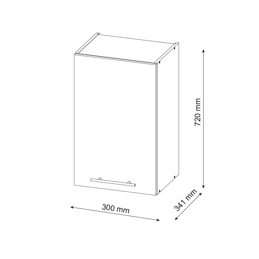 Vicco Elément haut de cuisine Fame-Line, Anthracite campagne, 30cm - 3