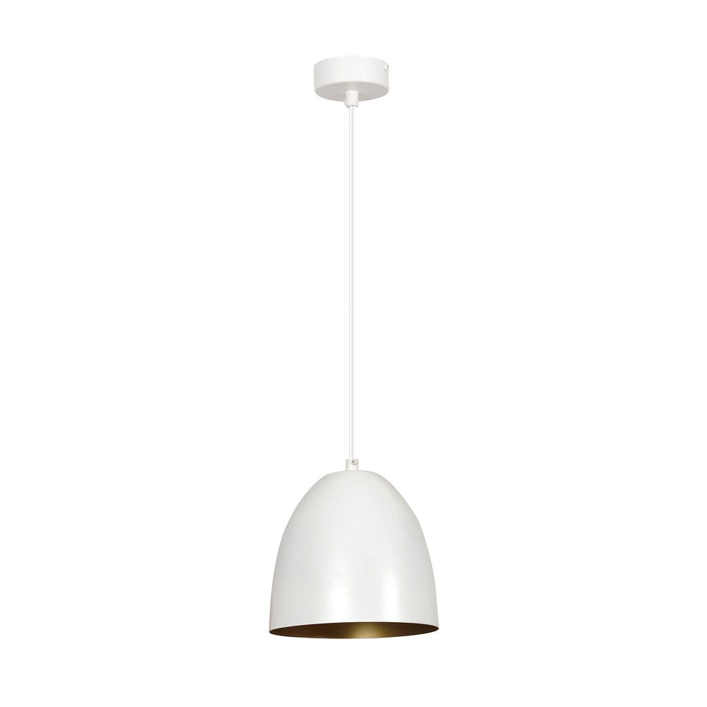 Lampa sufitowa Jonix z białym abażurem i złotym wnętrzem 1xE27 ø18cm - 2