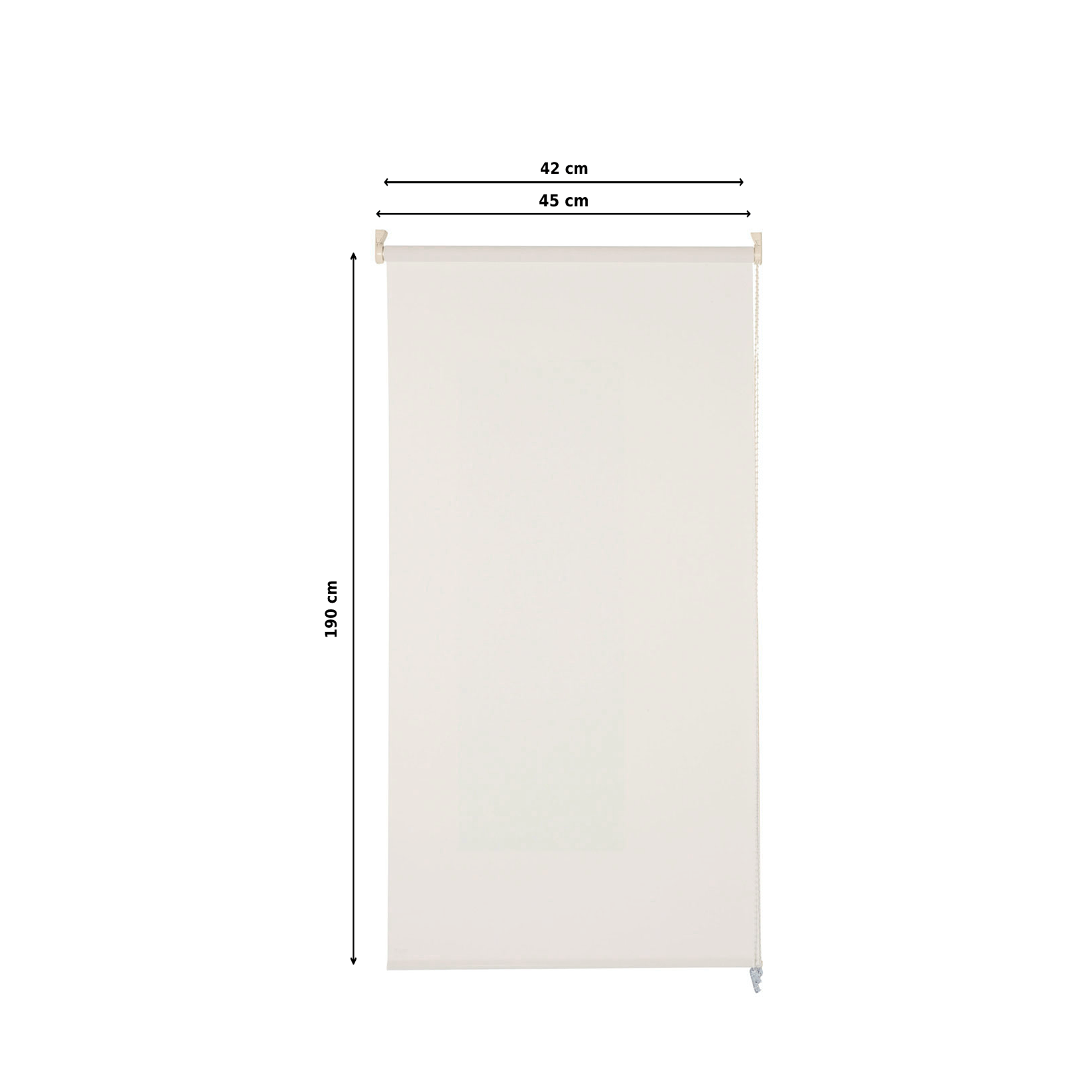 INSPIRE - Store enrouleur screen - l.45 x 190 cm - WHITE LINEN - Beige clair - 7