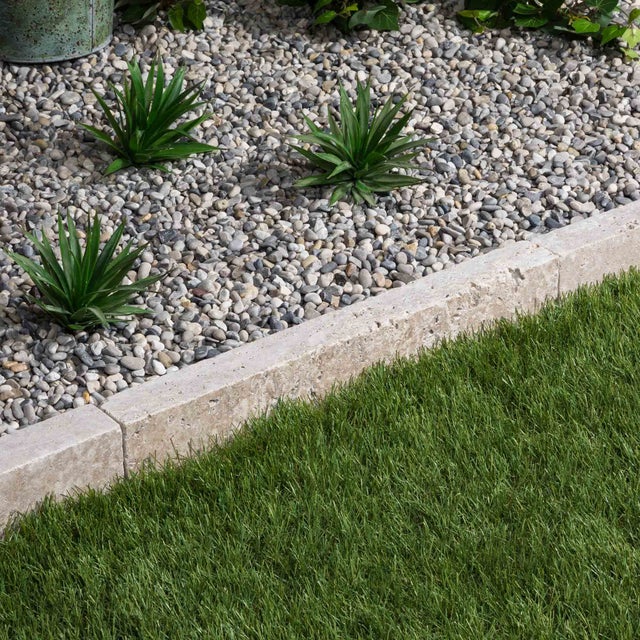 Bordure de jardin Travertin Beige Mix 50x7x5 cm (à l'unité) - RO'MA NATURE