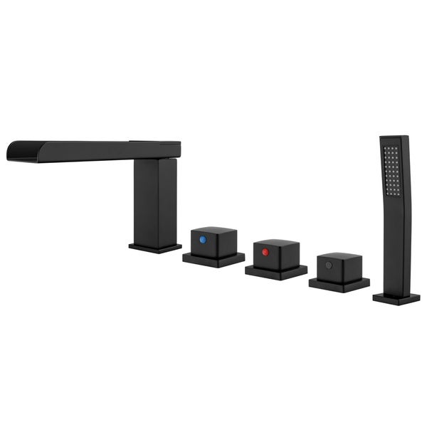 BATERIA WANNOWA 5-OTWOROWA NAWANNOWA STOJĄCA CZARNA