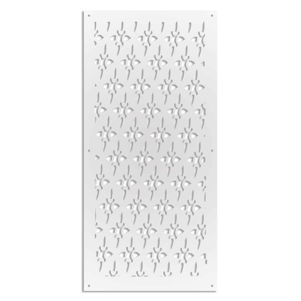 ZED - Panel perforowany z PVC - Osłona przeciwsłoneczna - Rozmiar 47x94 cm - Grubość 1 cm - Kolor BIAŁY